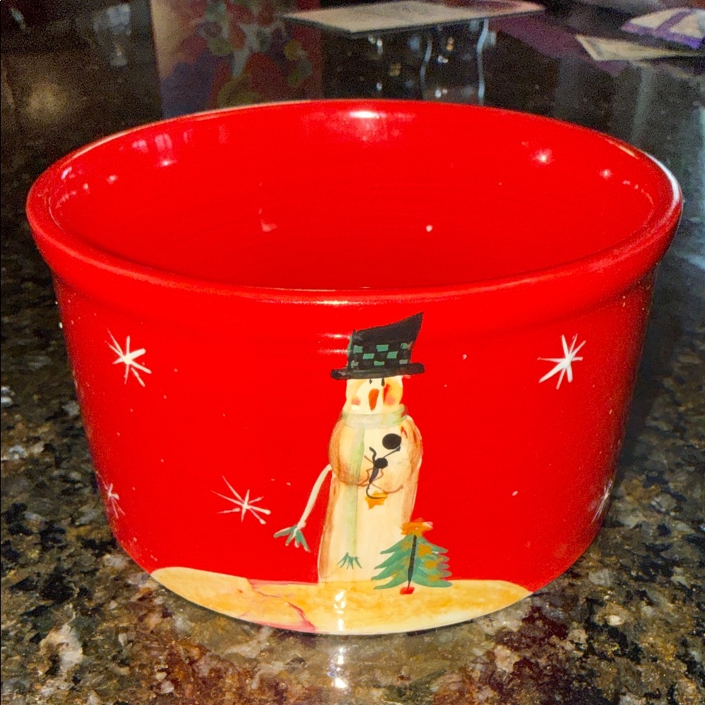 Festive Red Snowman Bowl